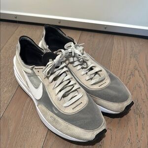 Nike Gray and White Modern Sneakers
